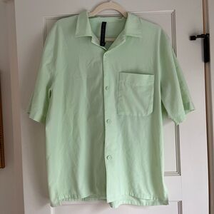 lululemon athletica Mint Green Short-Sleeve Button-Up Shirt